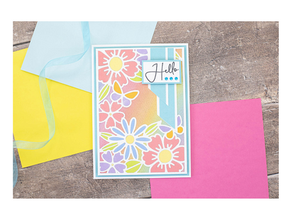 Colour Your World Create a card Die - Floral Rainbow