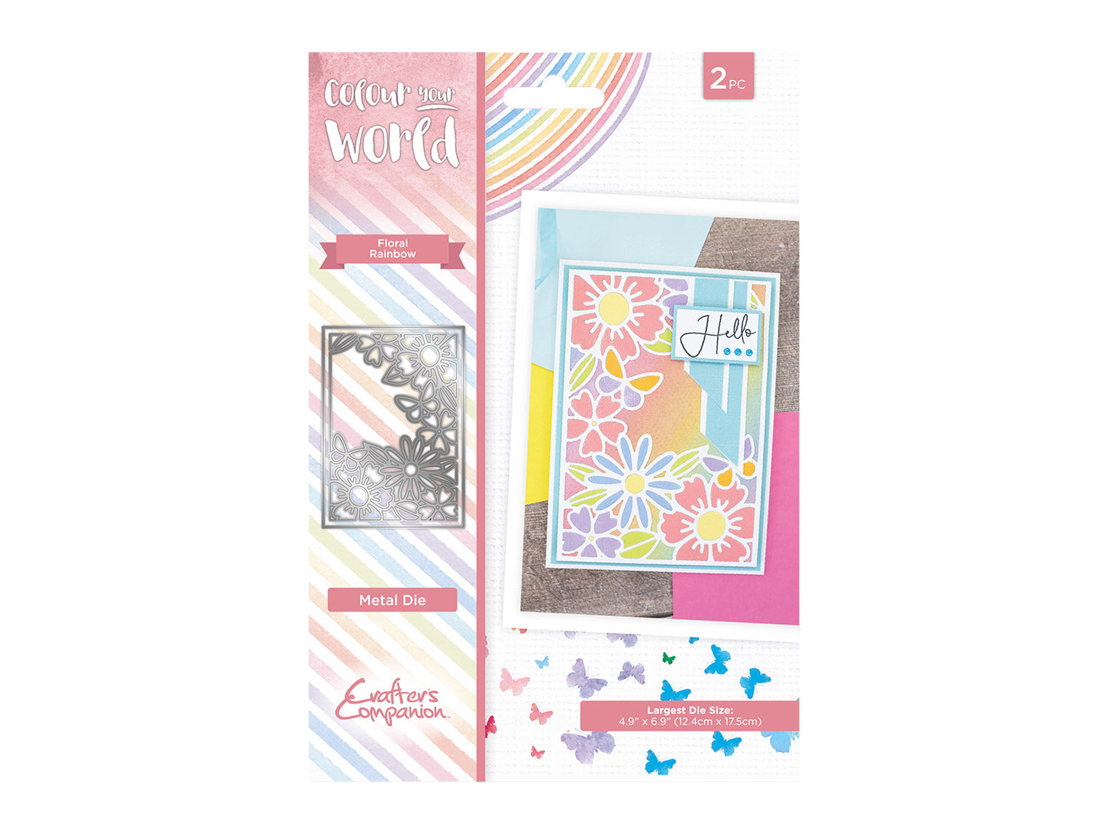 Colour Your World Create a card Die - Floral Rainbow