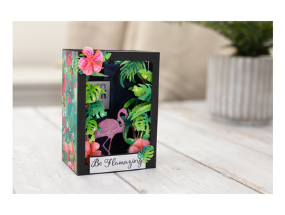 Flamazing Flamingos Metal Dies with Stencil 11 piece - Tropical Scene