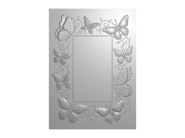 Gemini Embossed Frames Embossing Folder, Die & Stamp Set – Happy Butterflies