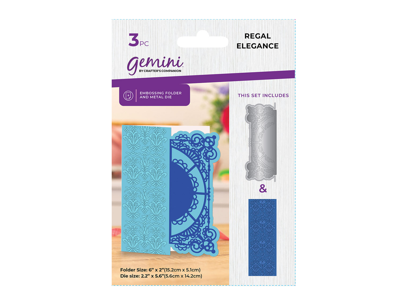 Gemini Frame Edge Embossing Folder & Die - Regal Elegance