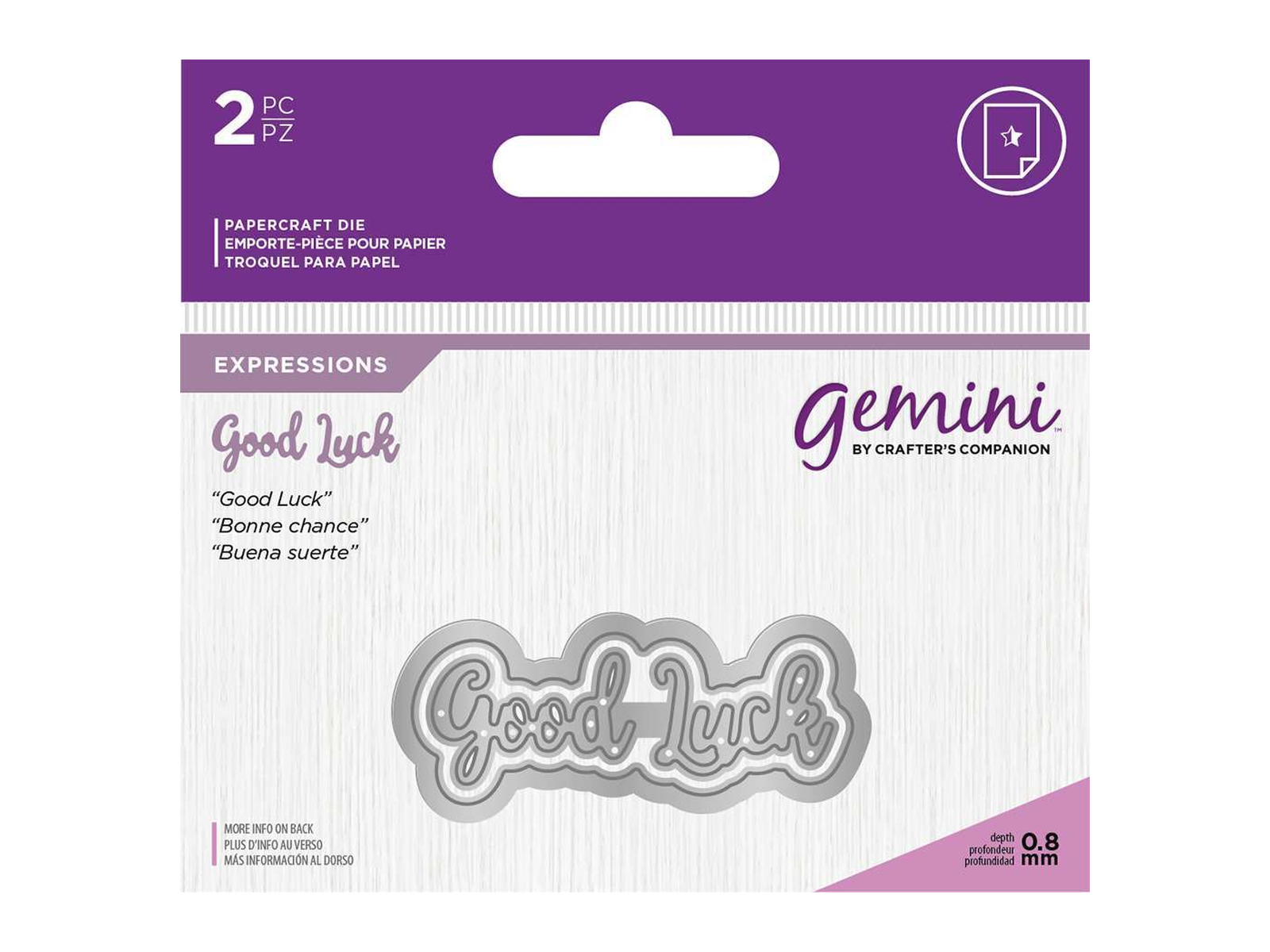 Gemini Expressions Metal Die - Good Luck