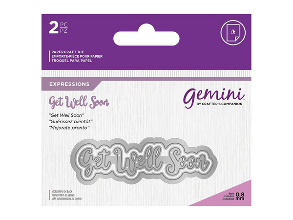 Gemini Expressions Metal Die - Get Well Soon