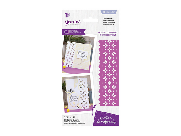 Gemini Grande Edge'able Die – Gingham lace