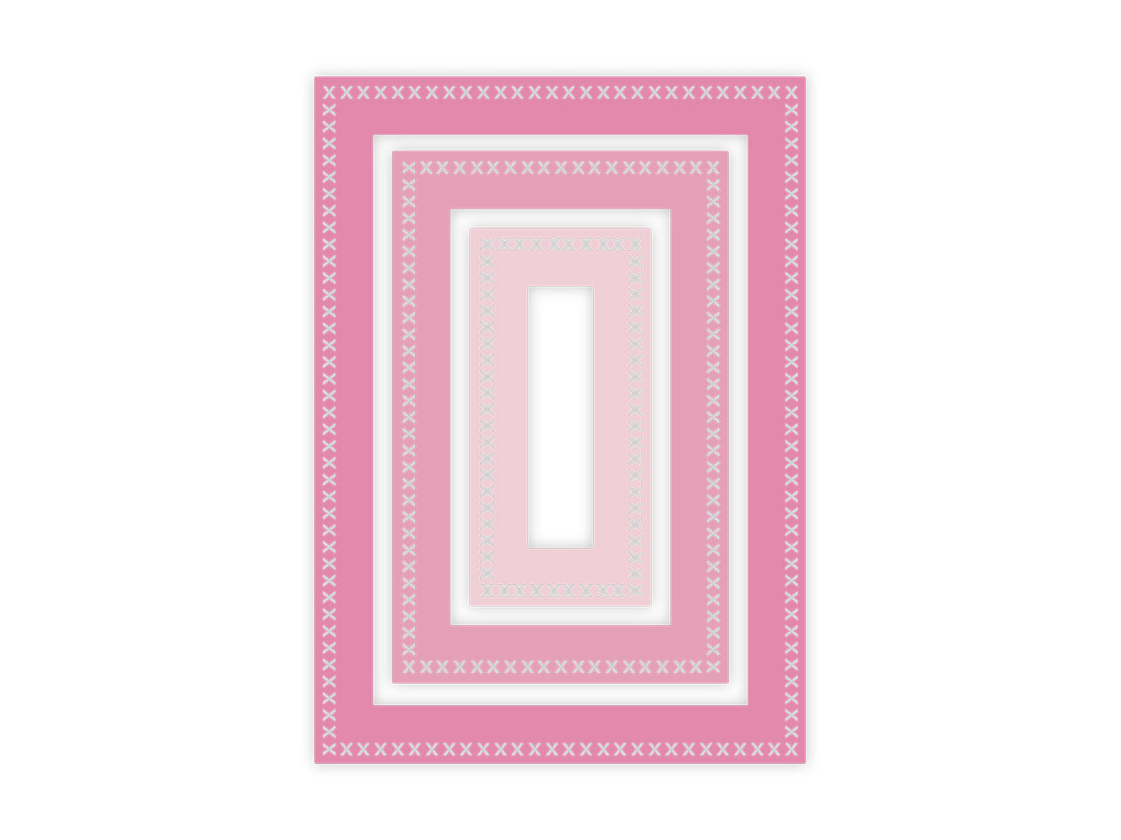 Gemini Elements Nesting Frame Die - Cross Stitch Rectangle