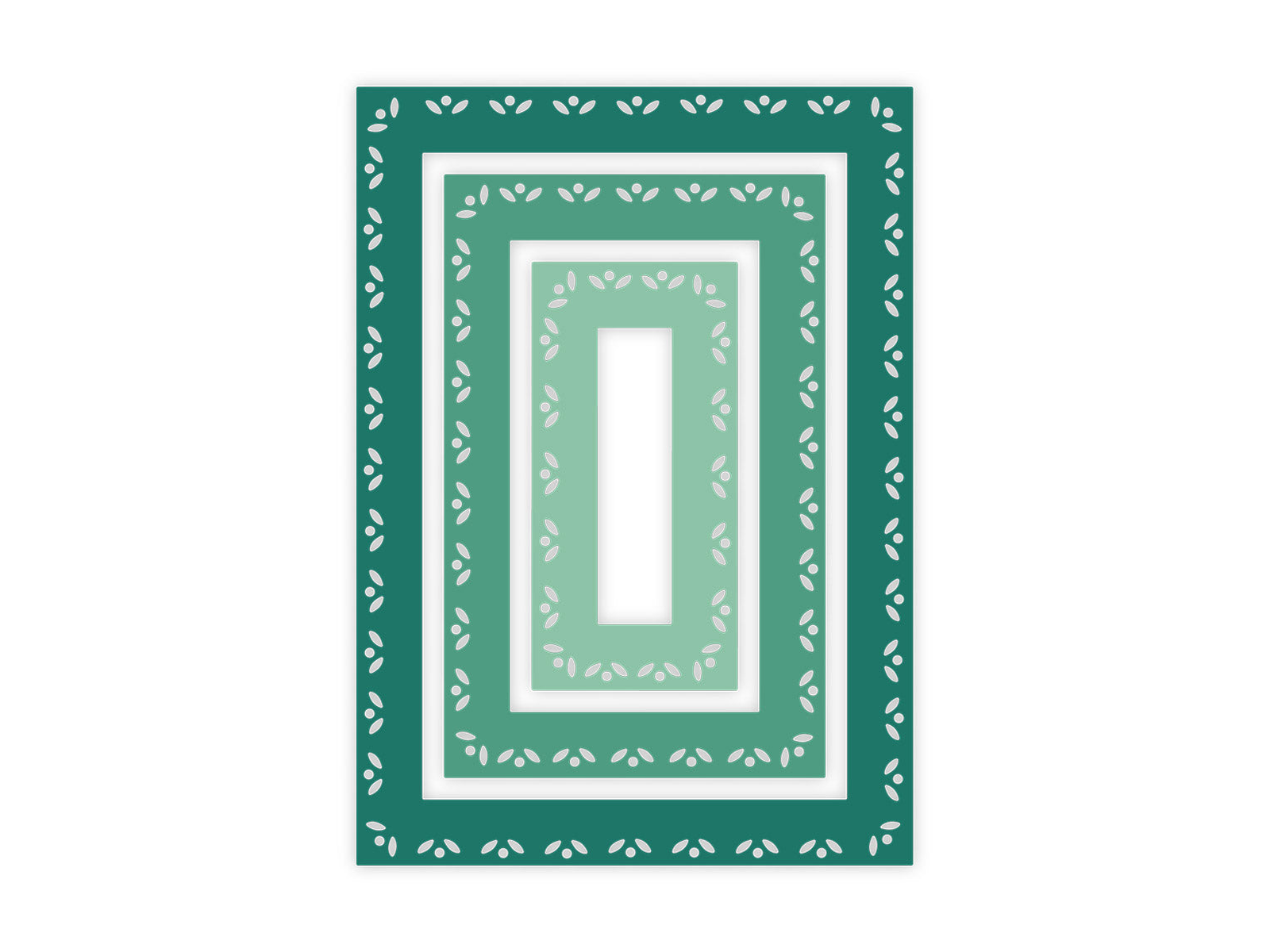 Gemini Elements Nesting Frame Die - Ditsy Floral Rectangle