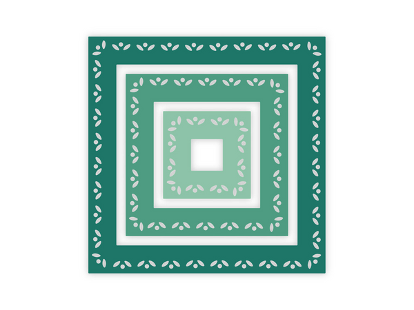 Gemini Elements Nesting Frame Die - Ditsy Floral Square