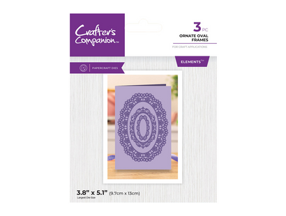 Gemini Lace Nesting Die – Ornate Oval Frames