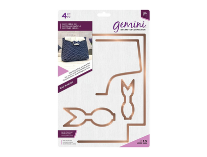 Gemini Multi Media Bag Making Metal Die - Tote Clutch Bag and Bow Set