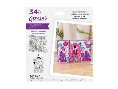 Gemini 3D Scene Builder Stamp and Die - Celebrate Your Day