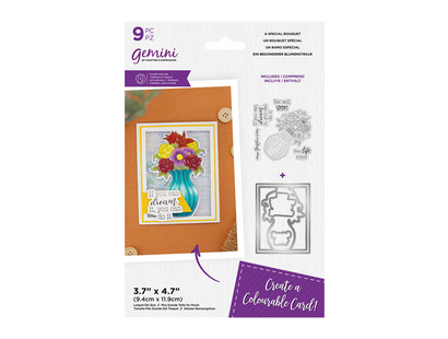 Gemini Colourable Create a Card Stamp & Die - A Special Bouquet