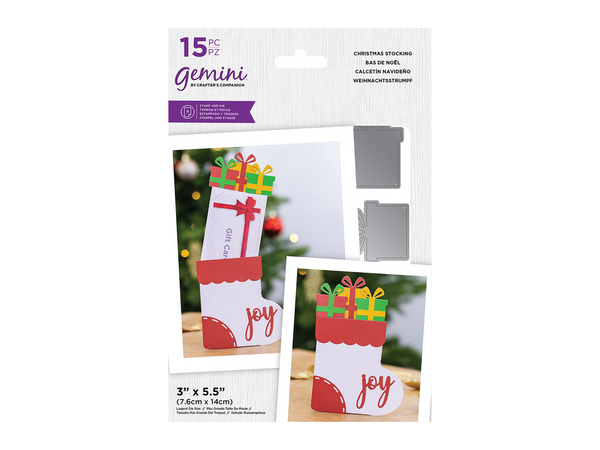 Gemini Gift Card Holder Stamp & Die - Christmas Stocking