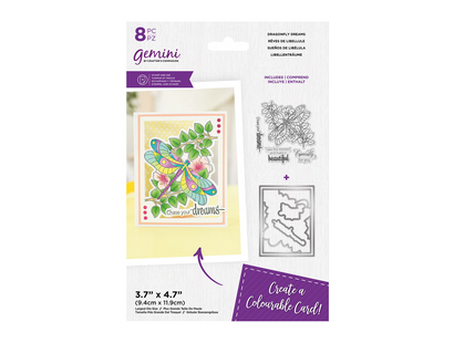 Gemini Colourable Create a Card Stamp & Die - Dragonfly Dreams