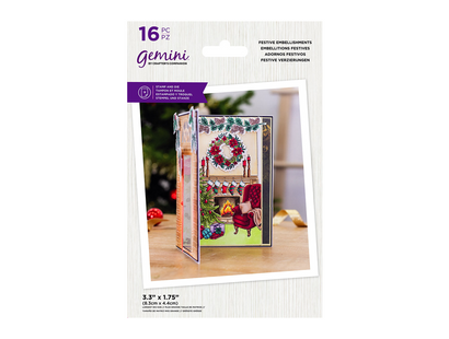 Gemini Christmas 3D Scene Builder Stamp and Die - Festive Embellishments