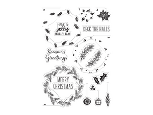 Gemini Christmas Layering Stamp & Die - Festive Wreath