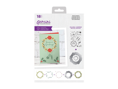 Gemini Christmas Layering Stamp & Die - Festive Wreath