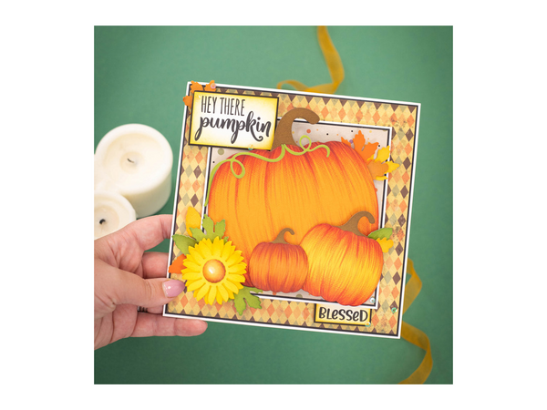 Gemini Shaped Card Base Stamp & Die - Pumpkin Spice