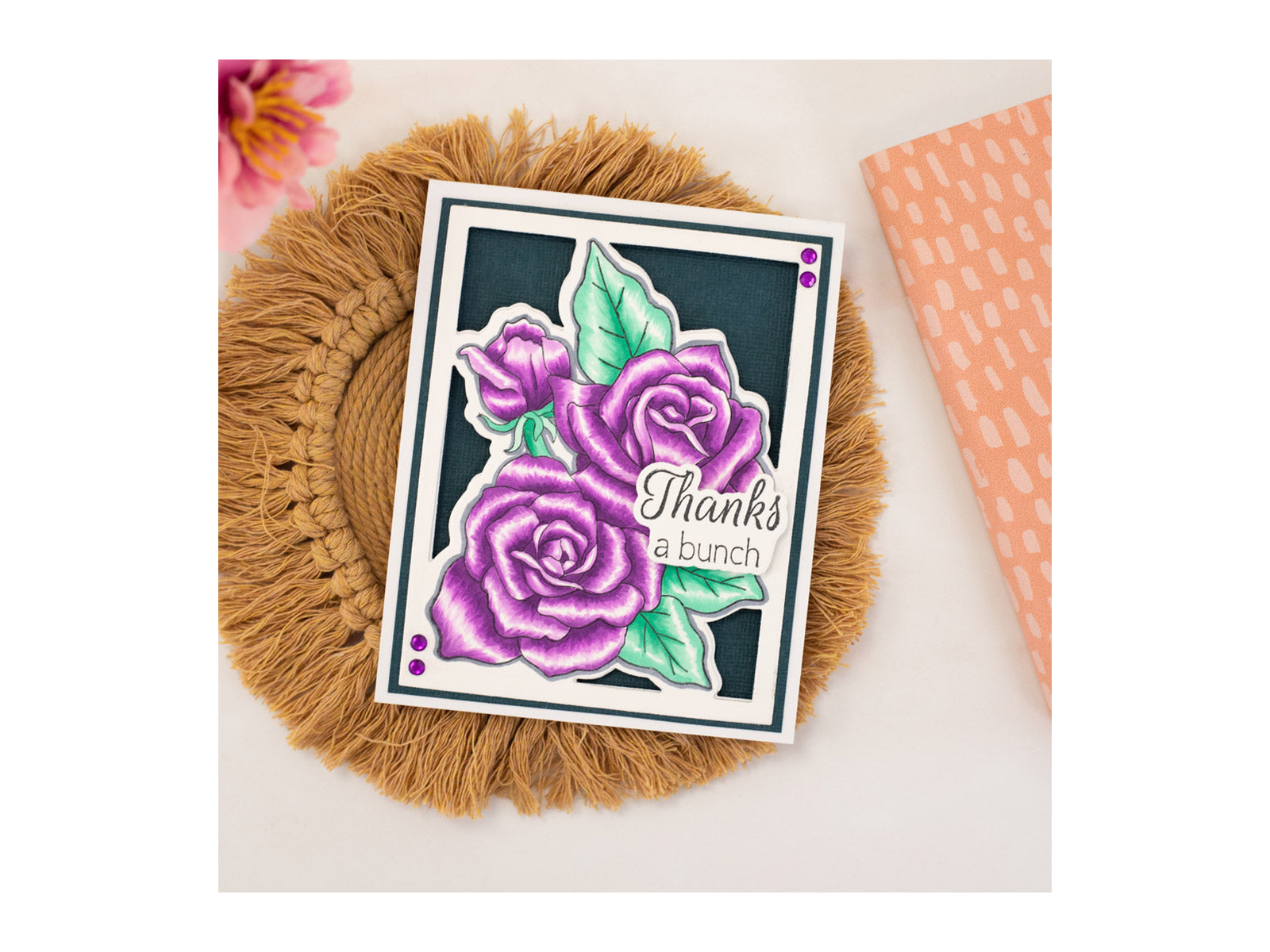 Gemini Colourable Create a Card Stamp & Die - Sweet Roses