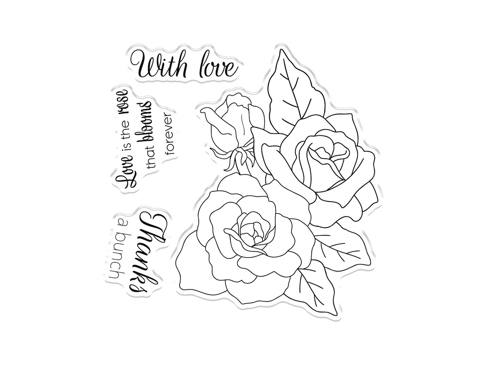 Gemini Colourable Create a Card Stamp & Die - Sweet Roses