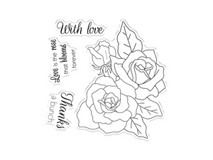 Gemini Colourable Create a Card Stamp & Die - Sweet Roses