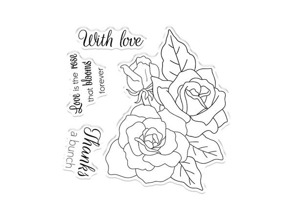 Gemini Colourable Create a Card Stamp & Die - Sweet Roses