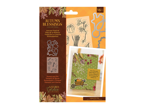 Nature's Garden Autumn Blessings Collection Stamp & Die - Harvest Festival