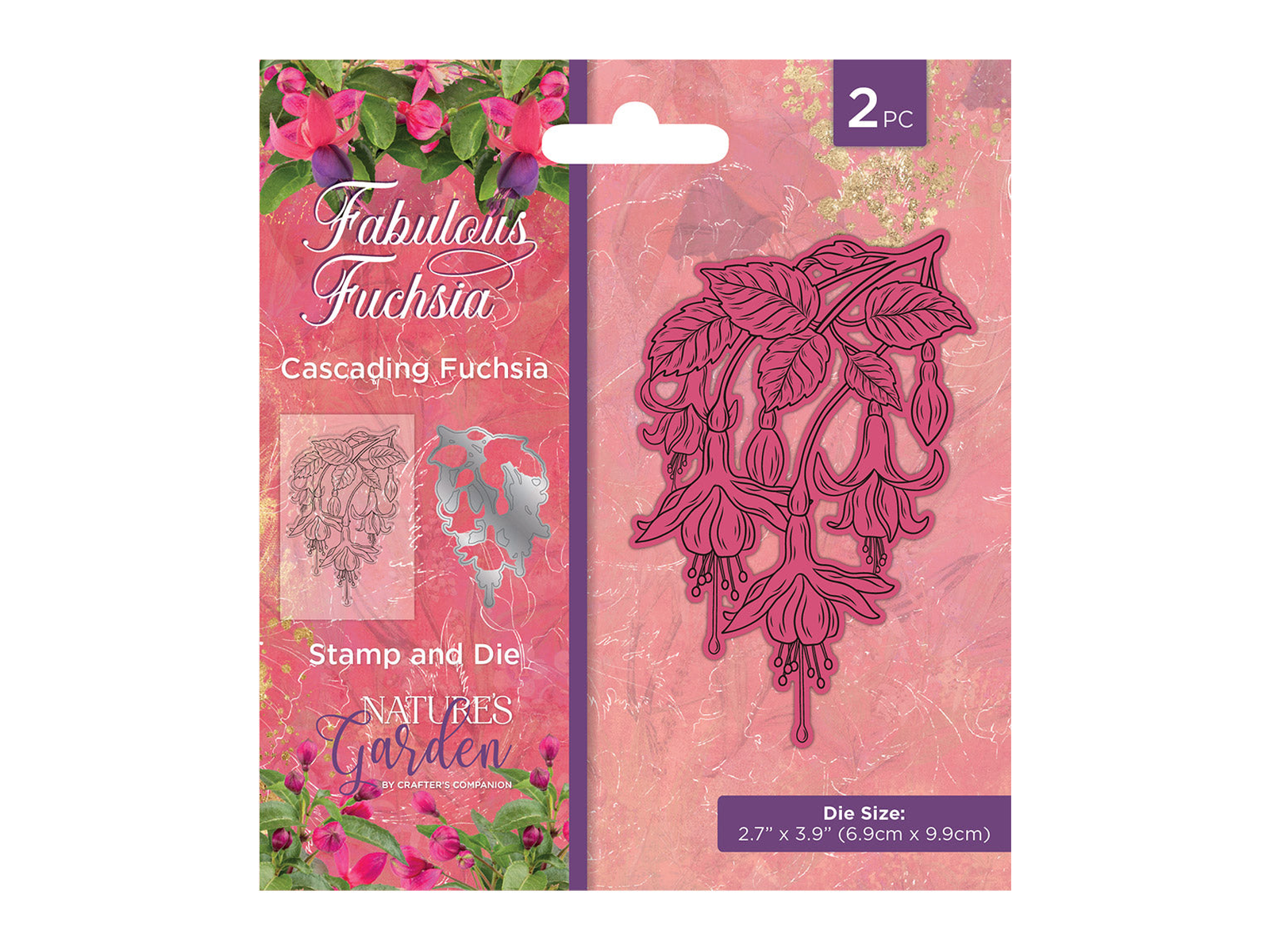 Nature's Garden Fabulous Fuchsia Stamp & Die - Cascading Fuchsia