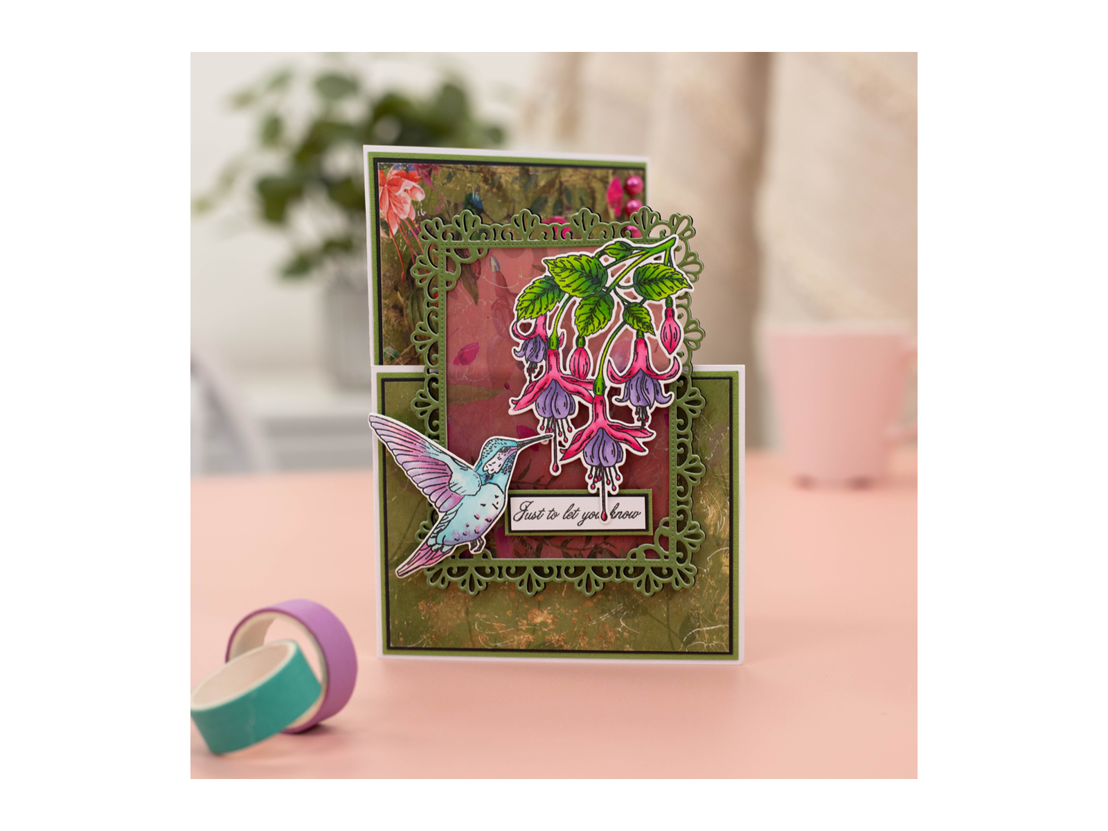 Nature's Garden Fabulous Fuchsia Stamp & Die - Cascading Fuchsia