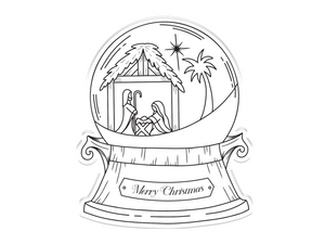 O' Holy Night Stamp and Die - Away in a Manger