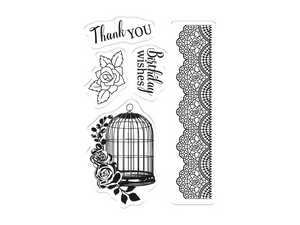 Sara Signature Garden Party Stamp & Die - Vintage Birdcage