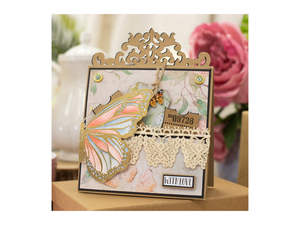 Sara Signature Vintage Butterflies Stamp and Die - Monarch