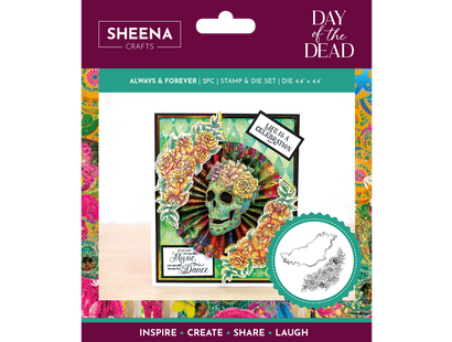 Sheena Douglass Day of the Dead Stamp & Die - Always & Forever