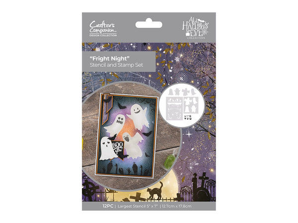 All Hallows Eve Stencil and Stamp Set - Fright Night