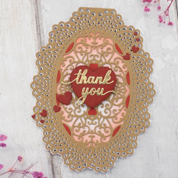 Gemini Delicate Lace Create-A-Card Die - Corded Lace -Crafters