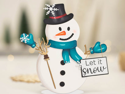 Gemini Shaped Card Base Stamp & Die - Cheerful Snowman