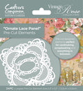 Nature's Garden Vintage Rose Pre-cut elements - Ornate Lace Panel