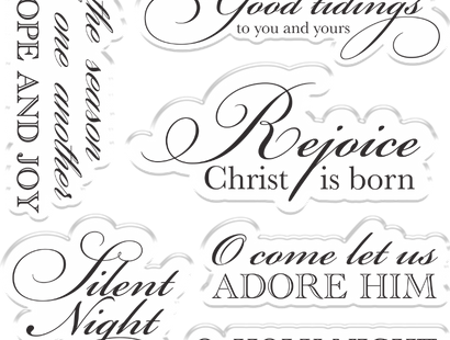 Good Tidings Clear Acrylic Stamp