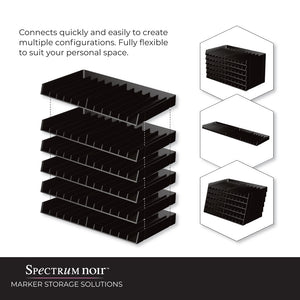 Spectrum Noir Universal BLACK Pen Tray 6 Pack