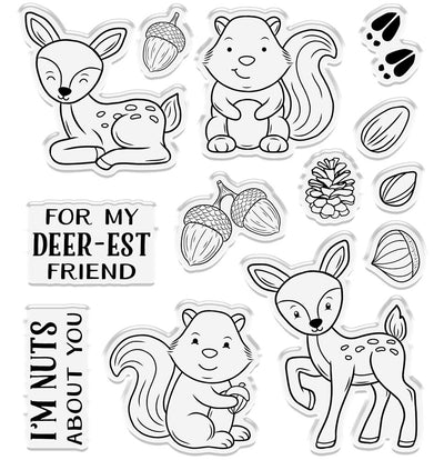 Crafter's Companion Animal Edge Stamp & Die Set - Nuts About You