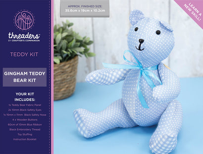 Threaders - Gingham Teddy Bear Kit