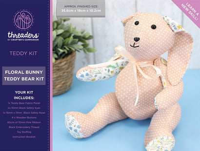 Threaders - Floral Bunny Teddy Bear Kit