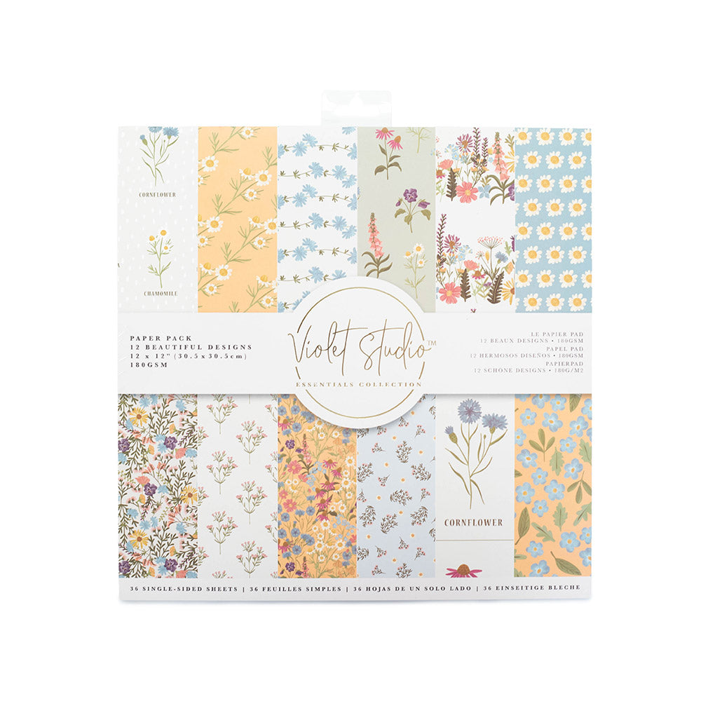 Amongst The Wildflowers 12" x 12" Paper Pack - Violet Studios