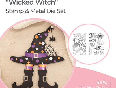 Gemini Shaped Card Base Stamp & Die - Wicked Witch