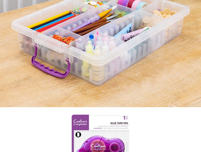 Crafter's Companion Stash N Stack Storage Box with FREE Tape Pen